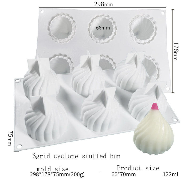 D5087-2 6 grille cyclone chignon farci