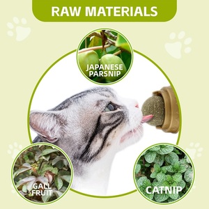 3-in-1 Spinning Peppermint Ball Gall Fruit <strong>Catnip</strong> Wood Polygonum Make Pure Safe <strong>Catnip</strong> Ball Toy Snacks Without Artificial Flavor - Product Image 3