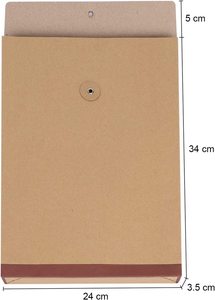 工厂批发A4字母大小牛皮纸信封文件收纳袋，带纽扣线封口 - Product Image 4