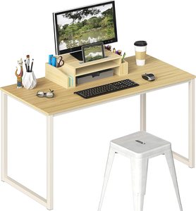 Vendita calda a buon mercato semplice durevole salvaspazio Computer tavolo da studio in legno Computer scrivania con gamba in metallo semplice tavolo da ufficio casa - Product Image 5