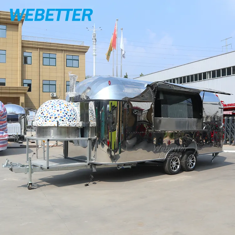 WEBETTER Custom Foodtruck מסחרי קייטרינג נייד מטבח מזון קרוואן מאובזר קרון פיצה מזון משאית למכירה