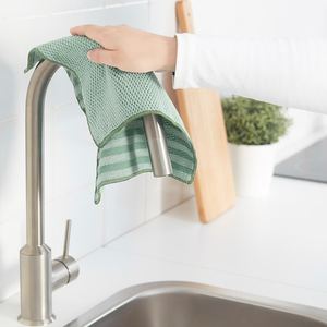 100% Polyester Microfiber Reusable <strong>Cloth</strong> for Kitchen Household Cleaning <strong>Different</strong> Color Strip Packed in Bag - Product Image 5