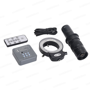 48MP 2K 180X工业数码焊接显微镜相机，带显微镜支架，用于印刷电路板维修144发光二极管灯 - Product Image 6