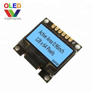 Migliore qualità 0.96 ''0.96 pollici 128x64 pixel colore bianco display oled modulo assemblato interfaccia 7pin 4-SPI TW28640960D scheda pcb - Product Image 3