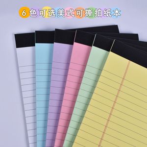 文具厂便宜的6色80gsm纸5*8英寸30张直纹带边距书写笔记便笺法律垫 - Product Image 6