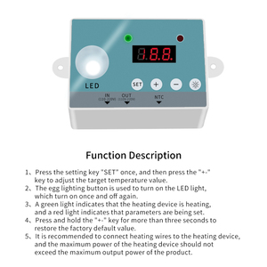 Controlador de temperatura Digital 2025 Sensor de refrigeración de calefacción Interruptor de termostato de Control de temperatura - Product Image 3