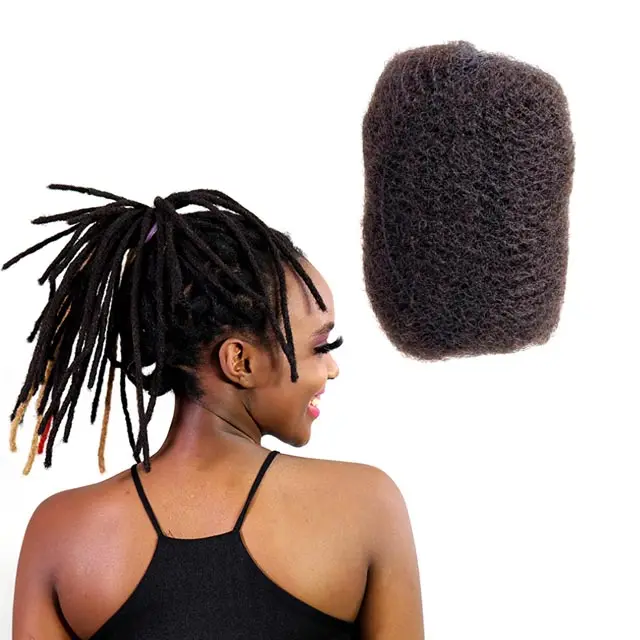 Haute qualité 100% cheveux humains Afro crépus en vrac cheveux humains pour Deradlock Extensions de cheveux hors noir