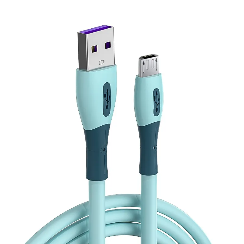 ยางนุ่มลูกอมสี2.4A สายชาร์จ Micro USB Type-C 8Pin สายชาร์จข้อมูลได้อย่างรวดเร็วสำหรับสมาร์ทโฟน