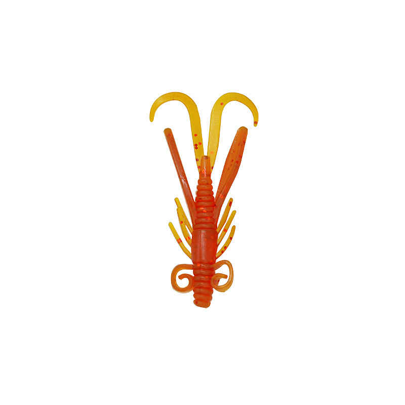 Orange little fairy flower tail shrimp bulk single