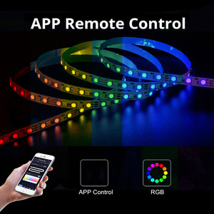 Control de aplicación inteligente SMD tira de luces LED 2,4G remoto RGBIC WS2812B luces sinfónicas sincronización de música CAMBIO DE Color con entrada de 12V - Product Image 3