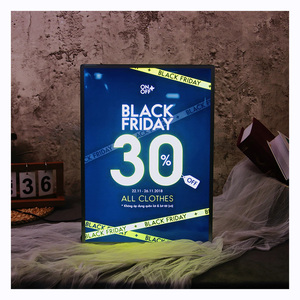 Customized Indoor Advertising Ultra-Thin Led Movie Posters Light Box Aluminum Frame Slim LED Light Box - Product Image 1