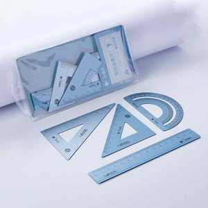 4 adet 15cm cetvel iletki sağ açı üçgen alüminyum geometri takım elbise - Product Image 3