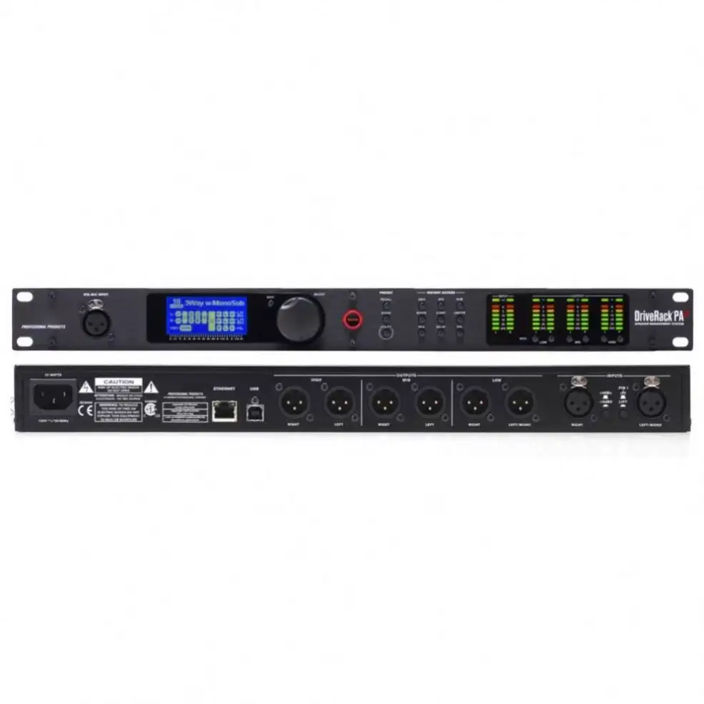 Rak Drive profesional PA2 2 in 6 out 2 In 6 Out prosesor audio digital DSP untuk peralatan suara panggung sistem suara
