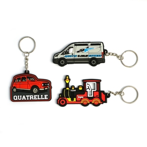 Tùy chỉnh thiết kế phim hoạt hình Silicone Keyring 2D/3D cao su PVC móc khóa - Product Image 2