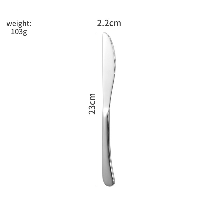 Cuchillo de mesa plateado