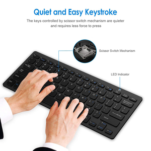 Hardware de la computadora Software OEM Oficina Bluetooth Teclado Draadloos Toetsenbord 78 teclas Árabe Inglés Teclado inalámbrico - Product Image 4