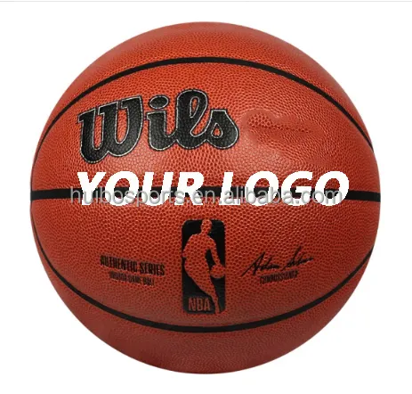 Willson-logotipo personalizado de fábrica de baloncesto, juego de entrenamiento interior de microfibra PU, Tamaño 7, 6 y 5