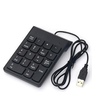 Teclado numérico portátil silencioso Keywin con cable de 18 teclas USB, teclado numérico ultradelgado de una mano para ordenador portátil, PC de escritorio, tableta y teléfono