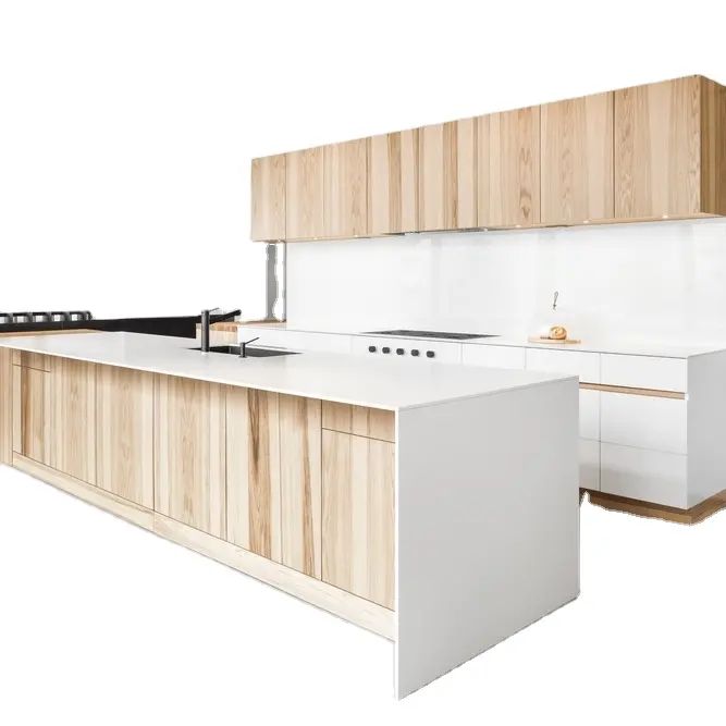 Cocinas pequeñas para Loft, diseño de cocina Industrial, abierta, superior, color blanco