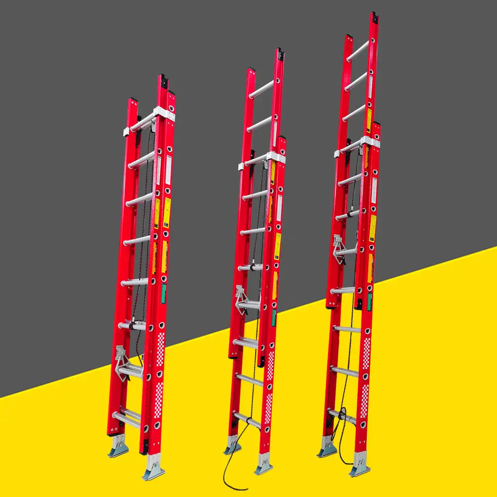 4.8m 6m 7.2m 8.4m 9.6m 10.8m 12m Length FRP Fiberglass Extension Escalera Ladder