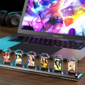 グローIPSTUBENixieチューブクロックライトモバイルアプリ編集可能なIPSディスプレイデジタルカレンダーストップウォッチタイムモダンデスクジェスチャコントロール - Product Image 3