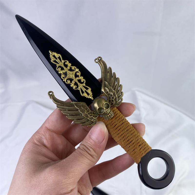 Wholesale natural high quality energy obsidian wings sword carvings healing black polished crystal <strong>dagger</strong> for <strong>gifts</strong> decoration - Product Image 3