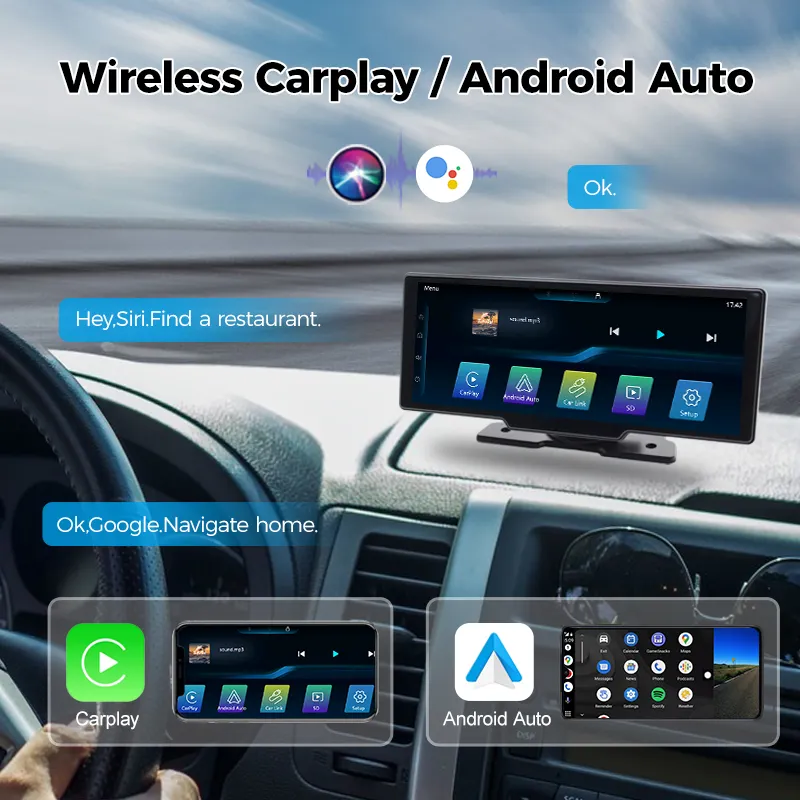 Maustor Nieuwe Aankomst 10.26 Inch Android Auto Carplay Auto Dvd-Speler Met Ips Scherm Ondersteunt Wifi/Bt/Tf Kaart Functies Autoradio
