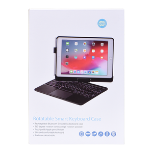 适用于ipad9的360度旋转平板电脑键盘10.2无线蓝牙键盘适用于Air3 10.5和TPU外壳带背面的可拆卸键盘 - Product Image 6