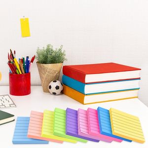 学校办公室用带线条定制设计标志粘性记事本的衬里便笺鲜艳颜色自粘便笺 - Product Image 4