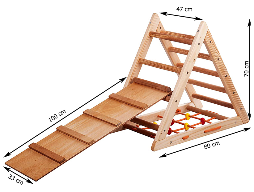 Multi Function Montessori Climbing Set Pickler Triangle Wooden Climber GYM Playground Climbing Triangle
