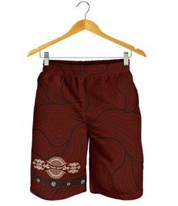 Tùy Chỉnh Dệt Kim Giản Dị Mid-Rise Thoáng Khí Nhanh Chóng Khô Người Đàn Ông Của Quần Short-Thổ dân Lấy Cảm hứng Mẫu & Didgeridoo Thiết Kế - Product Image 4