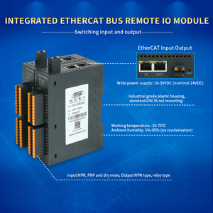 24V DC EtherCATアナログ入力/デジタル出力ネットワークモジュール高速イーサネットIO DINレールマウントDINレールIOモジュール - Product Image 3