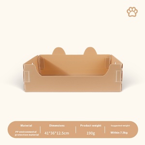 Seçim eğlenceli tek kullanımlık PP katlanabilir kedi kum kabı kolay temiz parçalanabilir otomatik kedi tuvalet özelleştirilebilir Pet acil kum tepsisi - Product Image 3