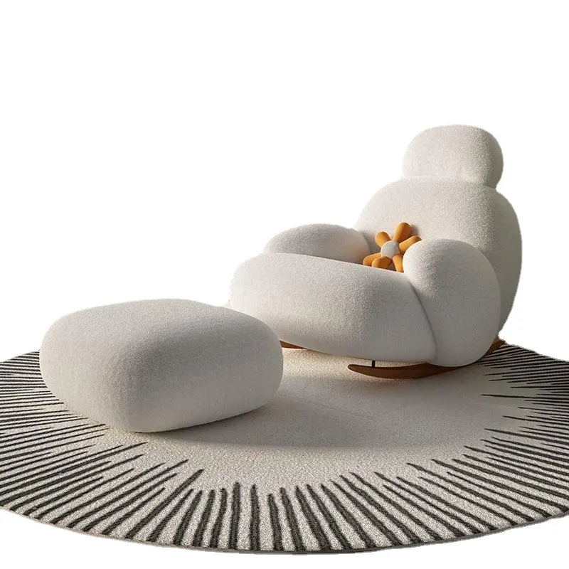 XY migliore commercio all'ingrosso moderno nordico sedia a dondolo reclinabile divano per il tempo libero soggiorno