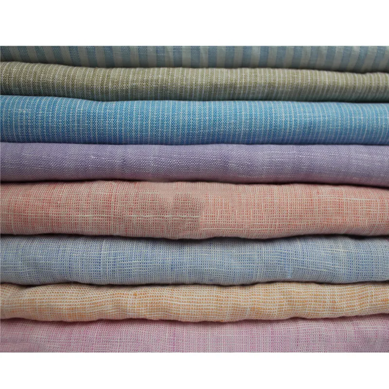 Weich gewaschenes Garn gefärbter italienischer Leinenstoff für Hemd