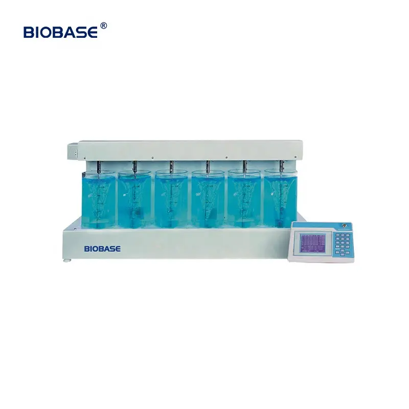 Probador de tarros de laboratorio BIOBASE de China, tratamiento de agua de laboratorio con pantalla LCD, probador de tarros de agua de cálculo automático para laboratorio