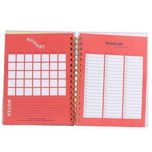 Caderno de capa dura para agenda diária, logotipo personalizado, papelaria espiral, agenda <span class=keywords><strong>2025</strong></span>, 2026, planejadores personalizados