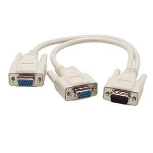 Divisor de pantalla Y Cable convertidor de vídeo, 1 macho a 2 hembra, VGA