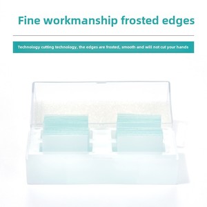 Xiangbo 7101 Tipo Simple doble cubierta cóncava vidrio laboratorio microscopio portaobjetos superficie esmerilada suave Borde de vacío biológico - Product Image 2