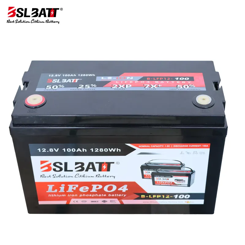 BSLBATT 12v 100ah lifepo4バッテリードロップイン交換用エネルギーlifepo4バッテリーip6512v 24v 100ah