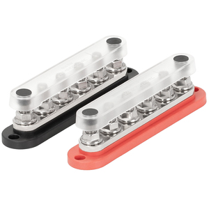 300A כבד החובה 6MM 12V רכב נחושת גדול הנוכחי מסוף הפצה בלוק פס אלומיניום 6x 3/8 "(M10) הרבעה ברים אוטובוס עבור אוטומטי הימי