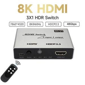 Orijinal OEM fabrika 8K Ultra HD 3x1 HDMI anahtarı 3 1 Out IR uzaktan kumanda ile HDTV DVD PS3 PS4 Xbox için - Product Image 3