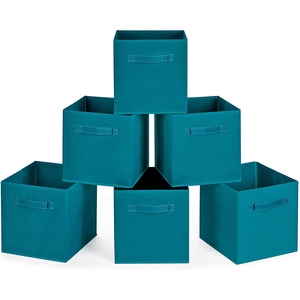Nhà Trẻ Đồ Chơi Trẻ Em Màu Tinh Khiết Không Dệt Vải Đầy Màu Sắc Container Giỏ Bin Box Có Thể Gập Lại Lưu Trữ <span class=keywords><strong>Cube</strong></span> - Product Image 3