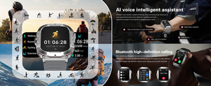 Aoke erkek Smartwatch BT arama cevap çağrı sesli asistanı akıllı bilezik 410*502 GW67 MAX akıllı saat kablosuz şarj - Product Image 4