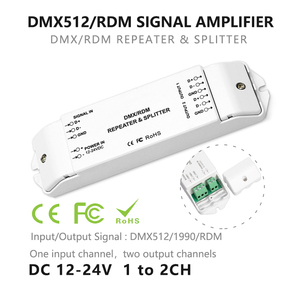 DC 12V 24V DMX RDM Controller Repeater <strong>Splitter</strong> <strong>Input</strong>/<strong>Output</strong> DMX512 1990 RDM Digital Signal Amplifier Expander <strong>1</strong> to 2 Channels - Product Image 2