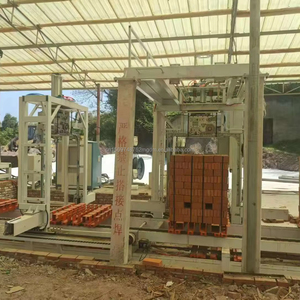 Moderna macchina automatica a blocchi cavi a risparmio di manodopera con palettatura in mattoni e linea di reggette per imballaggi in mattoni di cemento - Product Image 6