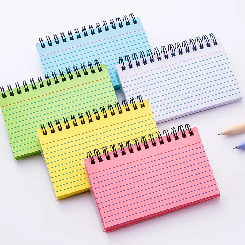 Factory Direct Sale Top Quality Custom Color Daily Weekly Monthly Line PVC Cover Spiral Notebook