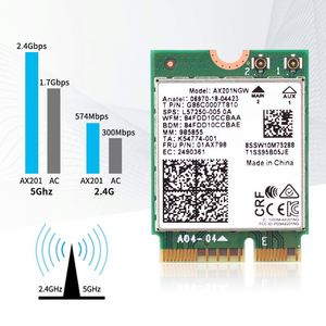 Dual Band 2400Mbps Wireless <strong>Wi</strong>-<strong>Fi</strong> 6 Intel AX201 for BT 5.0 NGFF Key E CNVio 2 Wifi Card AX201NGW 2.4Ghz/<strong>5Ghz</strong> 802.11ac/ax - Product Image 6