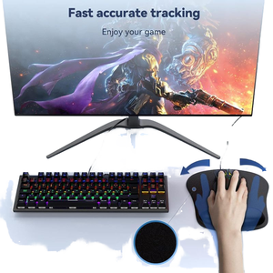 Desenho ergonômico personalizado de massagem com mouse pad para descanso de pulso, tapete de teclado com silicone gel para alívio da dor e descanso de pulso