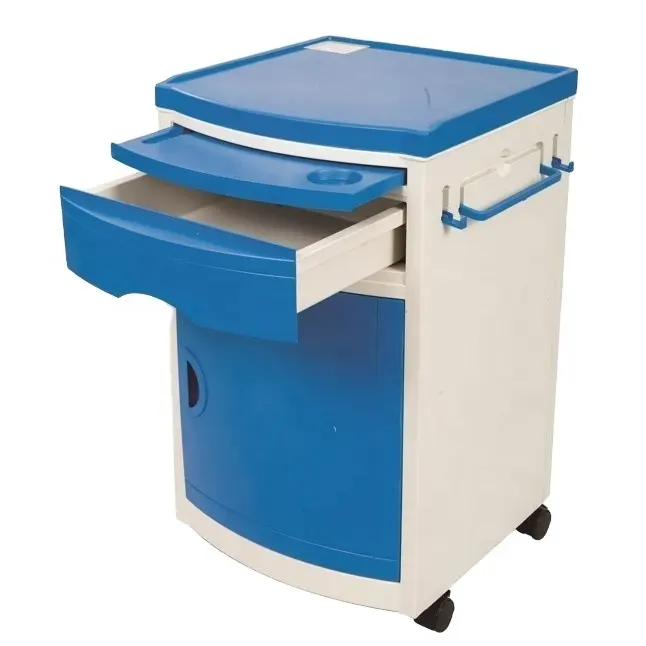 MT Medical pas cher ABS plastique mobile hôpital à côté de l'armoire médicale chevet casier table pour meubles de clinique